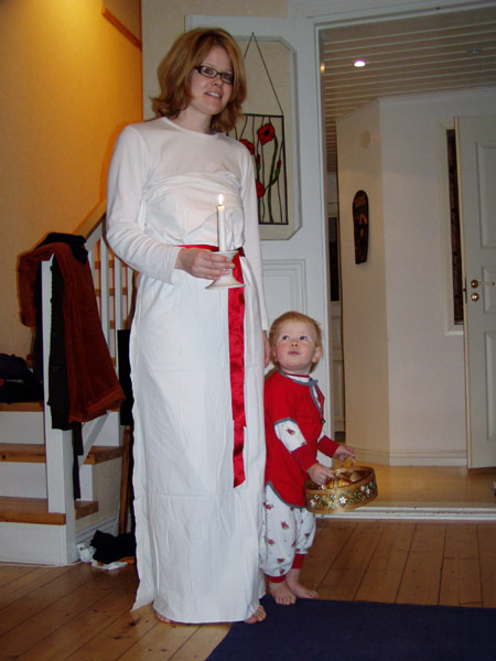 Lucia med tomte